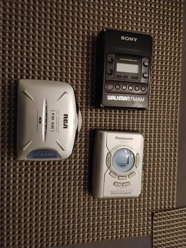 3 Walkmans. Sony, RCA And Panasonic