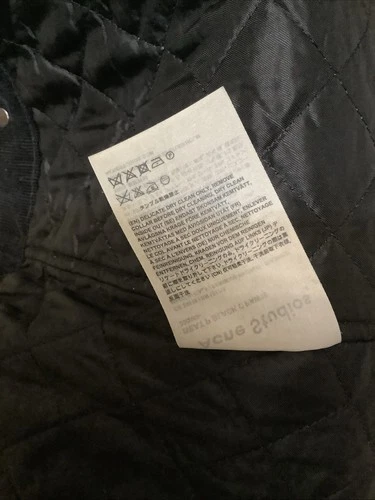 Acne Studios Black Corduroy Trucker Jacket Removable Fur Collar Snap Button Sz52 image 13