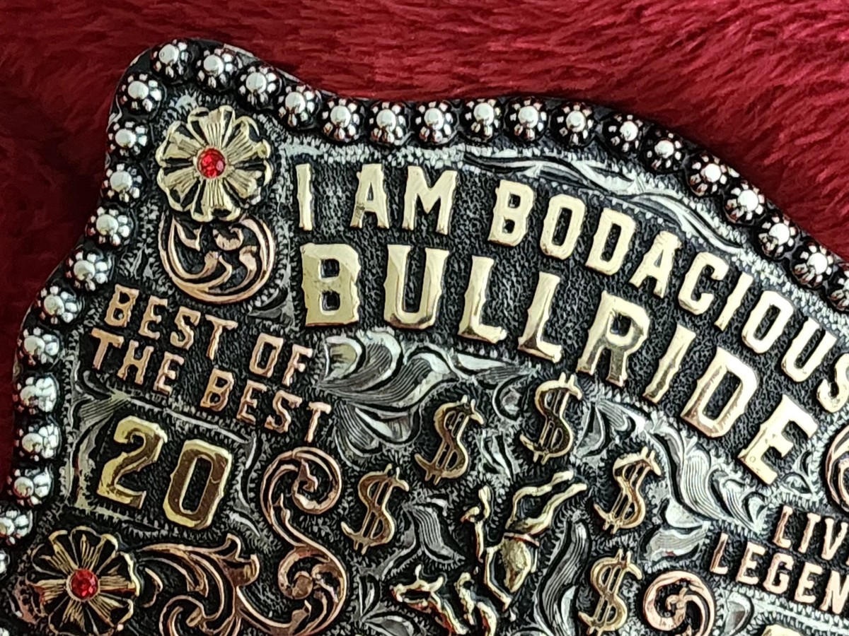 Bull Riding Bodacious Rodeo Champion Trophy Buckle☆Reno  display picture 2