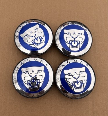 JAGUAR Set Of 4 Blue Wheel Center Cap 59mm - - Satisfaction Guaranteed