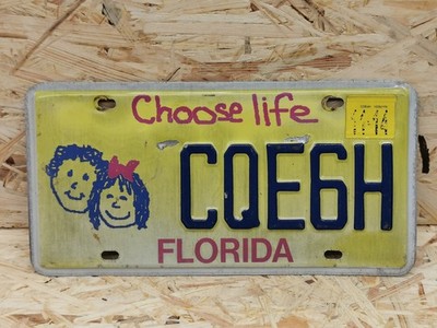 NUMMERNSCHILD USA - FLORIDA - CHOOSE LIFE - US KENNZEICHEN - CQE6H