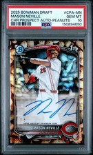 2025 Bowman Draft Mason Neville 1st Chrome Peanuts Auto /5 🔥PSA 10 - POP 1