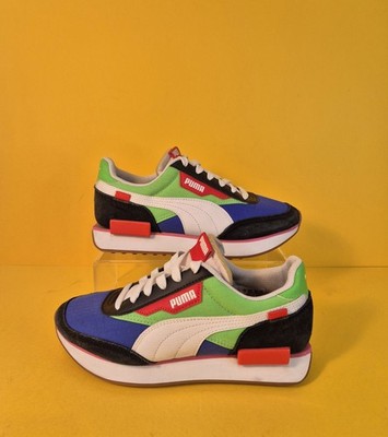 Puma Future Rider Sneaker Damen UK 3 blau grün rot Retro Sneaker