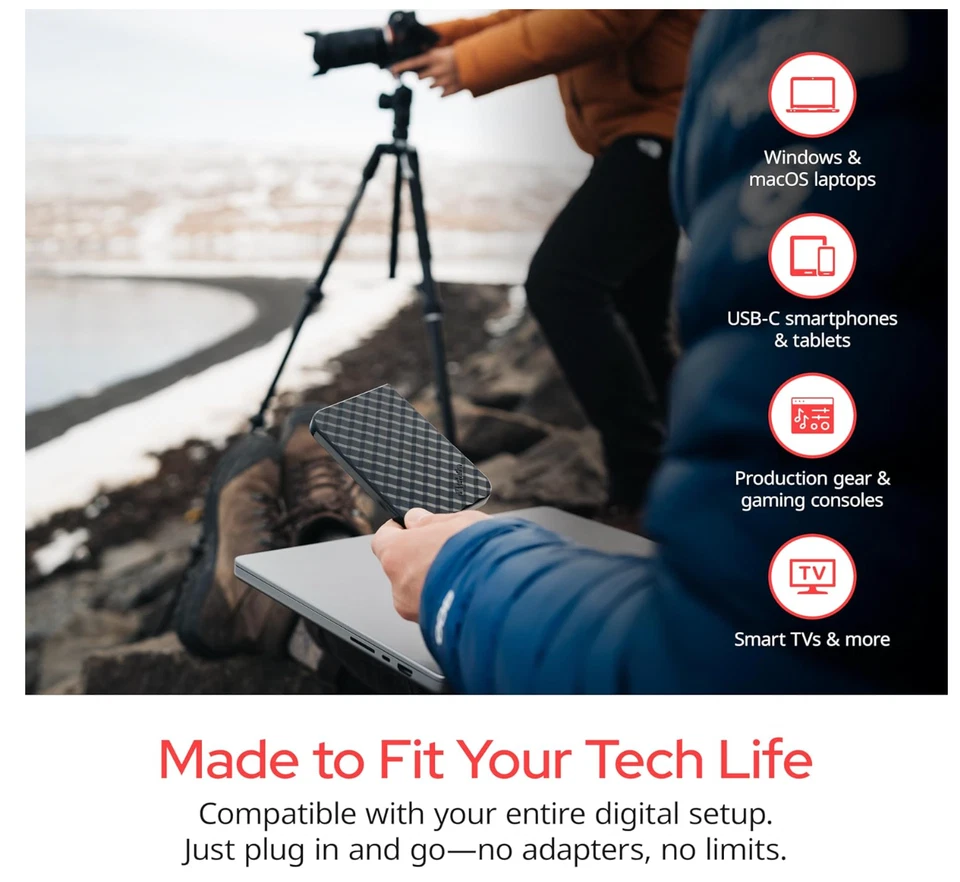 Verbatim Store 'n' Go 512GB SSD extern, USB-C 3.0, tragbar, Mac & Windows - Bild 2 von 4