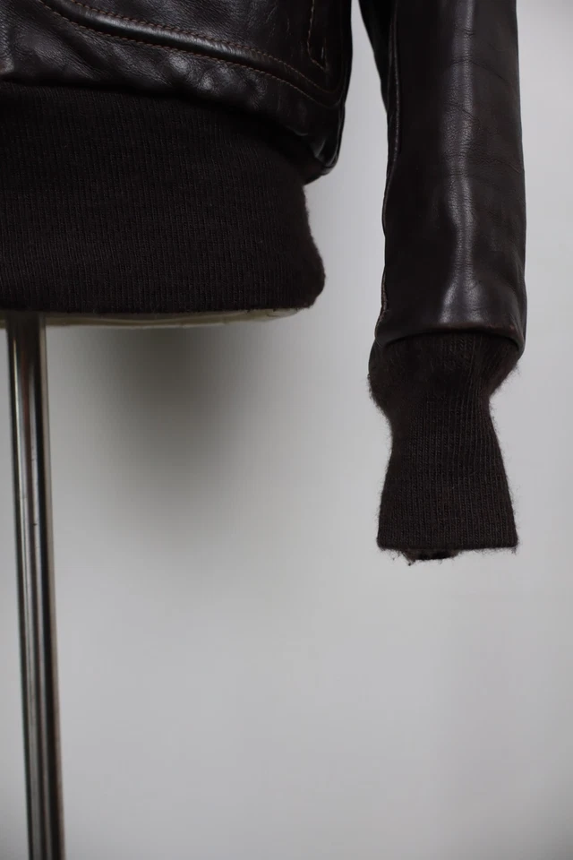 SCHOTT GIUBBINO PELLE GIACCA UOMO Tg 38 MAN VINTAGE LEATHER JACKET CASUAL LOGO Foto 4 de 4