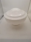 Vintage Art Deco School House White Milk Glass Shades