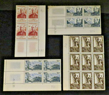ALGERIE - 1955/56 - 3 COINS DATES ET UN BLOC DE 9 - LOT DE 21 TIMBRES - NEUFS