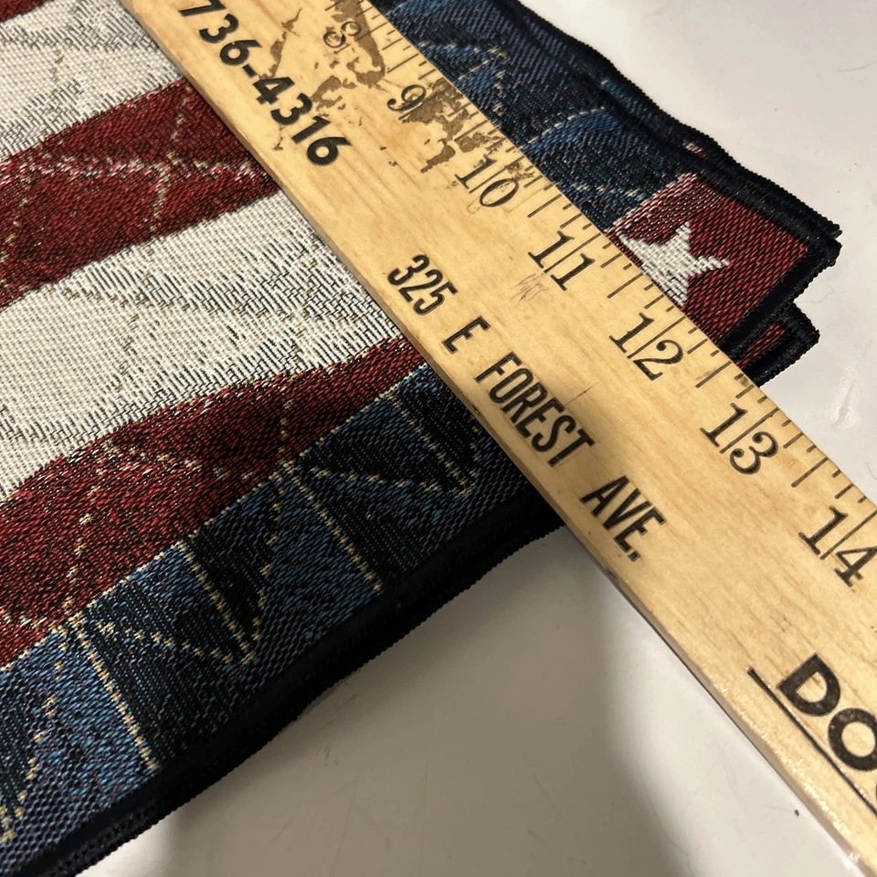 Vtg Set Of 4 Mohawk Home American Flag Placemats. Made In USA - Image 4 of 4