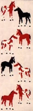 Mrs. Grossman's Stickers - Colts - Baby Horses - Foals - 4 Strips