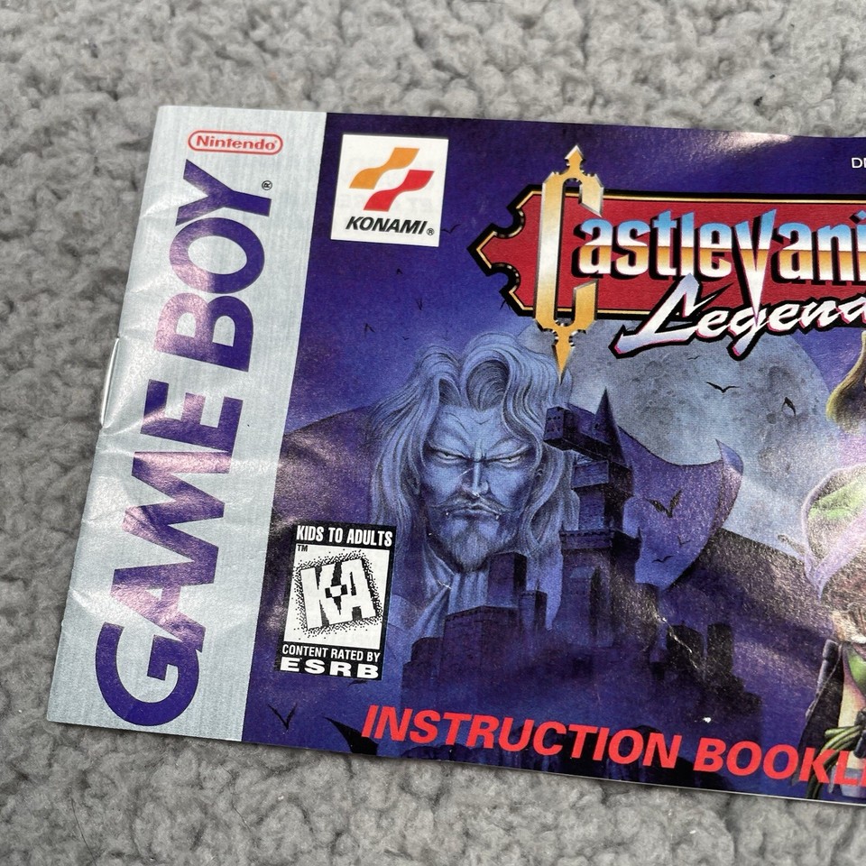 MANUAL ONLY Castlevania Legends (Nintendo Game Boy, 1998) NO GAME