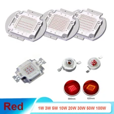 Red 620nm 660nm color High Power LED Bead  3W 10W 50W 100W Light Emitting Diode