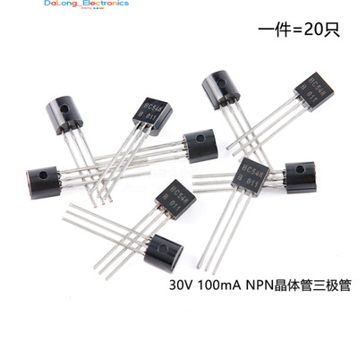 (200 Pcs)BC548 TO-92 30V 100mA NPN Bipolar Junction Transistor
