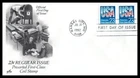 US FDC # 2607 23c USA Presort ArtCraft Pair  1992, 9h802