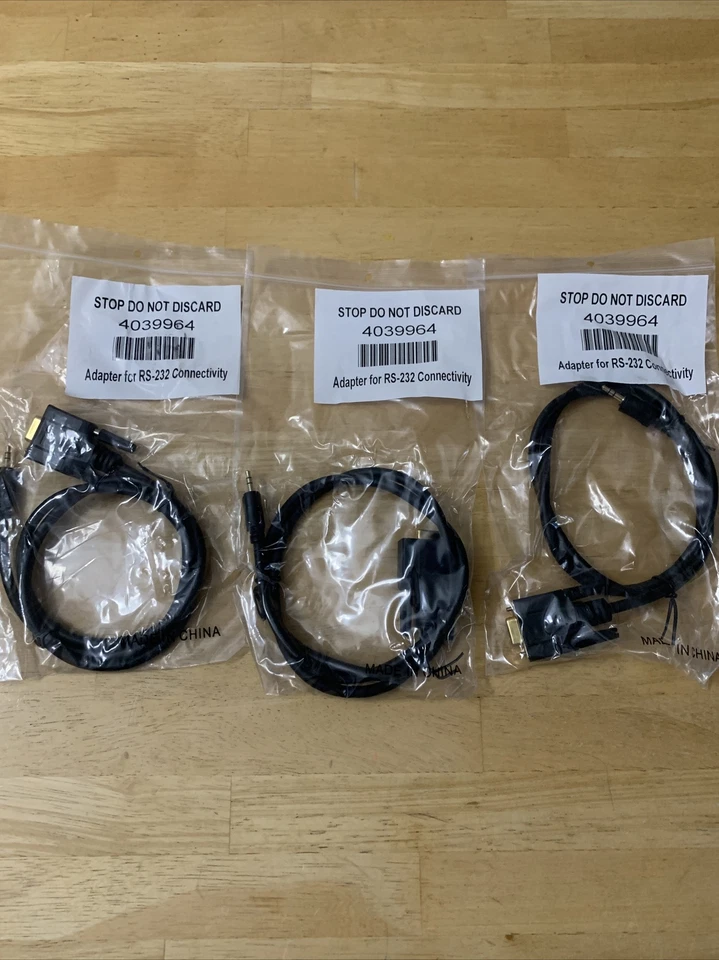 3 Pack 9 Pin RS232 DB9 Female to 3.5mm Male Jack Adapter Serial Data Cable 3” - Image 3 of 3