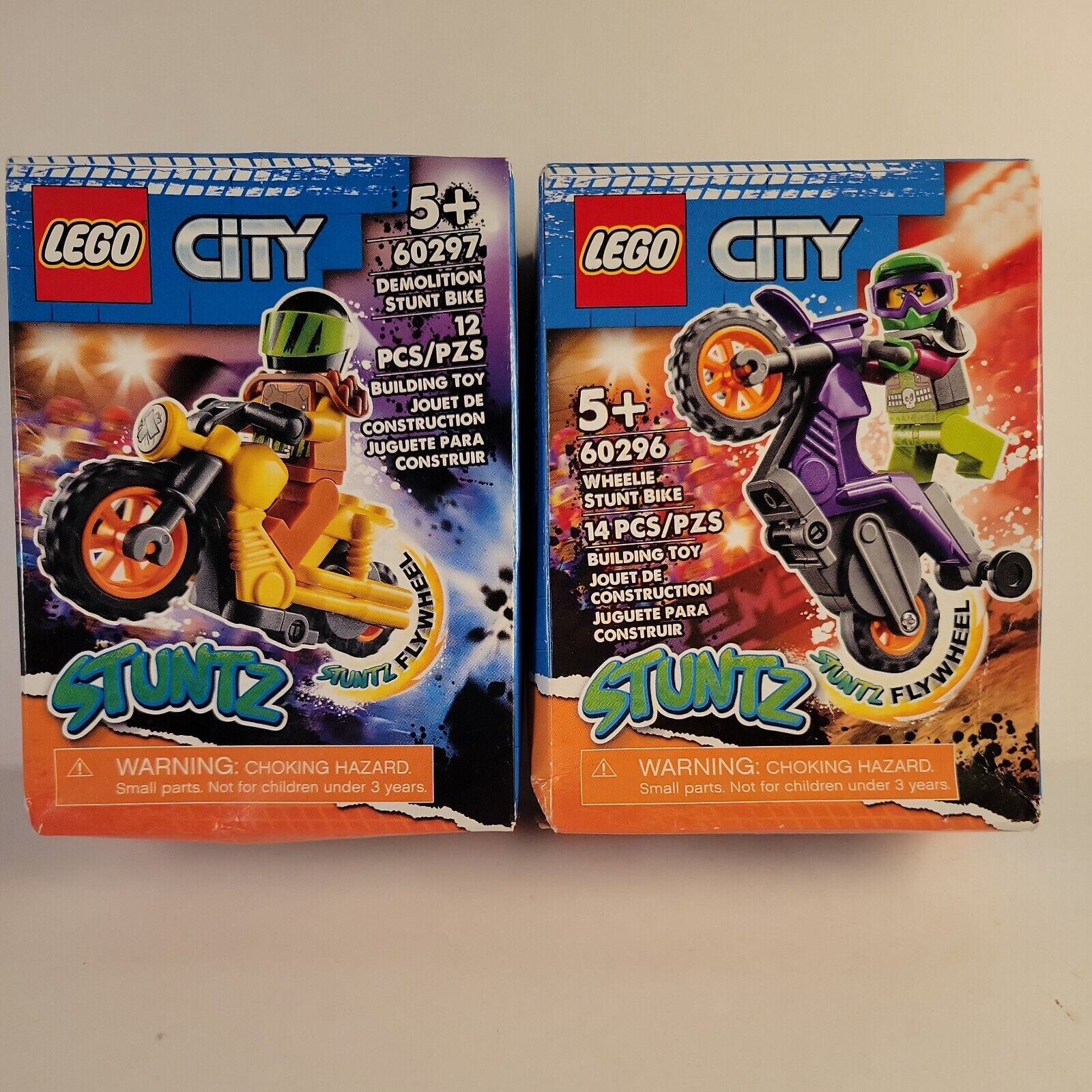 Lego City Stuntz 60297/60296 Lot Of 2  5+ Stuntz Flywheel (Minor shelfwear) New
