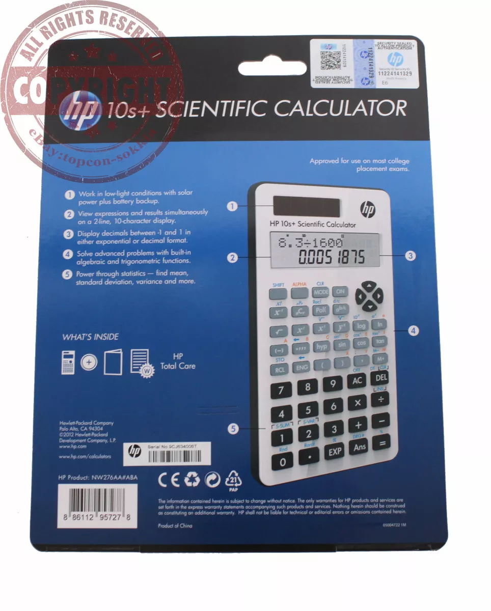 Calculadora Científica HP 10S (F2214AA#AK9) - Ibyte Atacado