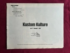 ED ROTH KUSTOM KULTURE show @ the Laguna Art Museum 7/17 to 11/7/1983 ~ poster!!