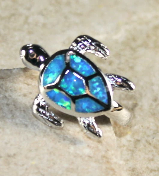 Blue fire opal turtle best sale ring
