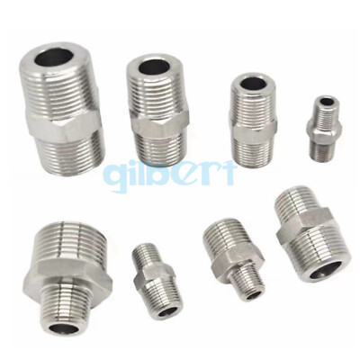 1/8''-1'' BSP Male Equal Reduce 304 Stanless Hex Pipe Fitting Reducer 200 Bar