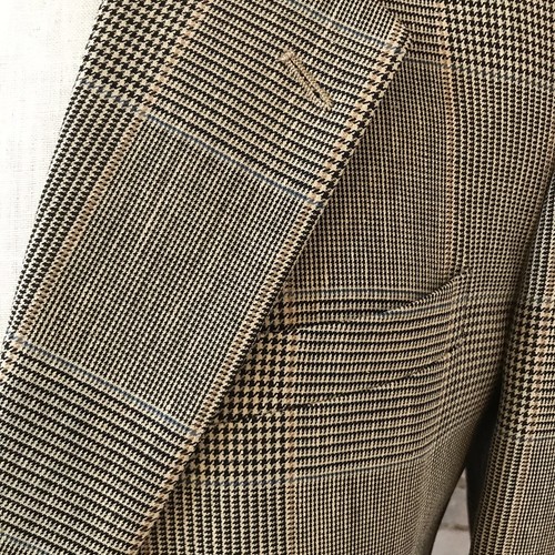 Burberry Glen Plaid Jacket Tan Brown 