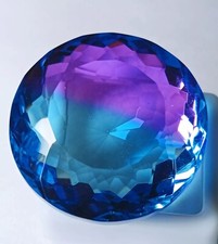 Natural Large Size Tourmaline Bi-Color Round Cut EGL 90-91Ct Certified Gemstone