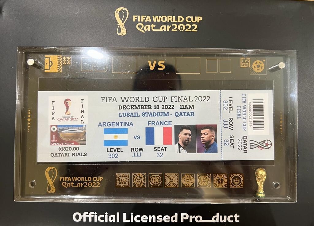 Official License Ticket Frame +Gift “ Final Match world cup