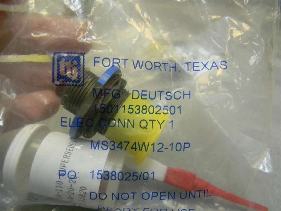 TTI DEUTSCH MS3474W12-10P Circular MIL Spec Connector 10P SZ 12 Lot of 3 - Image 2 of 4