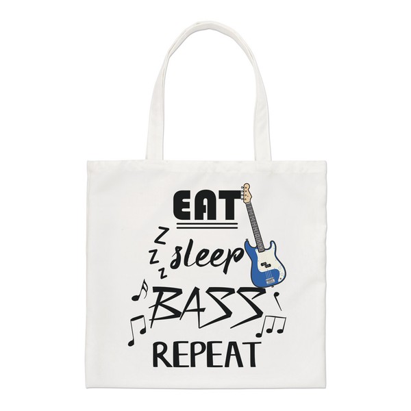 Eat Sleep Bass Repeat Regular Tragetasche Musik Rock Witz Gitarrist Lustig-image