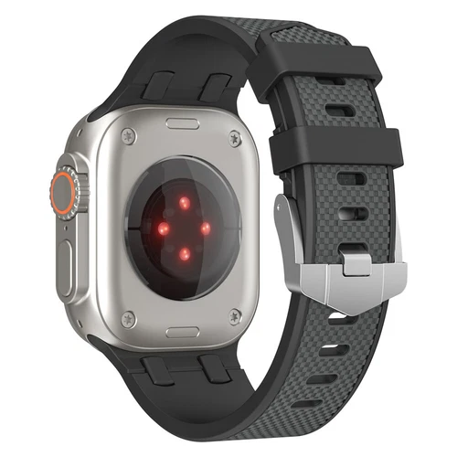 Rubber Sport Band Silicone Strap for Apple Watch 9 8 7 6 5 SE Ultra 2 44/45/49mm - Picture 9 of 40