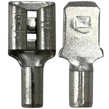 (200) Non Insulated Female & Male 16-14 AWG Quick Disconnect Connector .250 1/4"