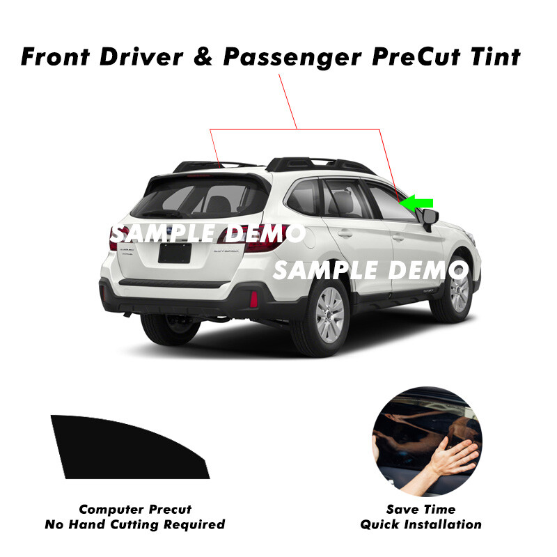 Precut Window Tint For Front Two Doors – Computer Cut For Any Film Shade, Non-Reflective Black, L2Garage