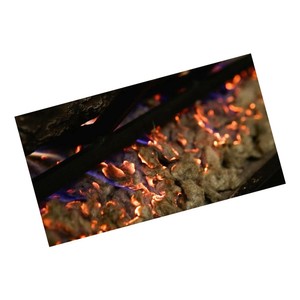 Regal Flame Platimum 7 Oz Bright Rock Wool Gas Fireplace Glowing