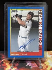 2022 Topps Archives Snapshots Seth Beer Blue 26/50 Auto RC #35 Diamondbacks