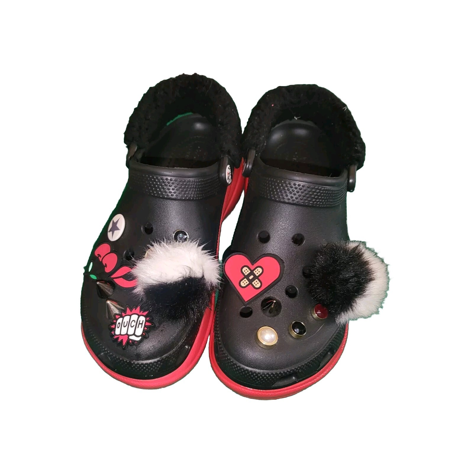 DISNEY Crocs Classic Cruella Bae CLOGS JIBBITZ Size 9