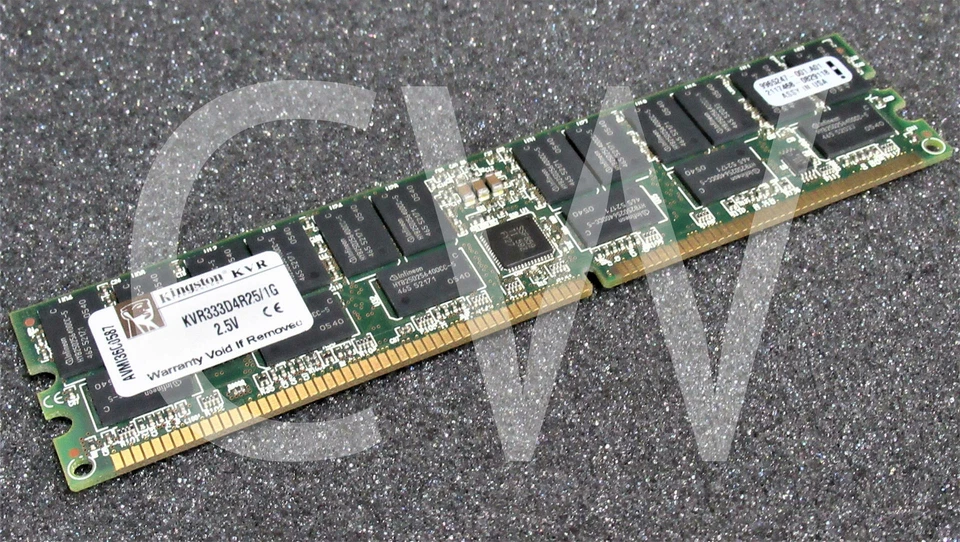 KVR333D4R25/1G Kingston 1GB PC2700 DDR-333MHz 184-Pin DIMM DR Memory Module - Image 2 of 2