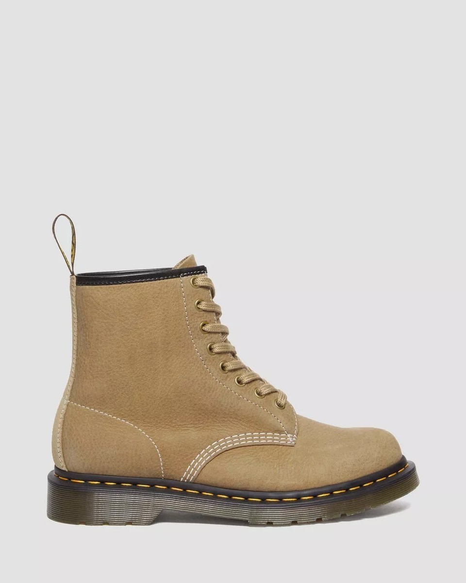 Dr. Martens Pascal Tumbled Nubuck Lace Up Boots 1460 Pascal Tumbled Nubuck boots in Desert Brown | Dr. Martens main image 2