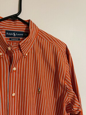 open lace back dress Alexander in Navy and Orange Thin Stripe Shirt 18 34/35 main image 0
