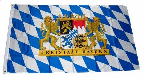 Fahne / Flagge Freistaat Bayern Löwen Schrift 90 x 150 cm - Bild 1 von 1
