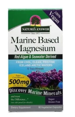 Nature's Answer Marine Based Magnesium 500mg Per Serving 90 Vegetarian Capsules