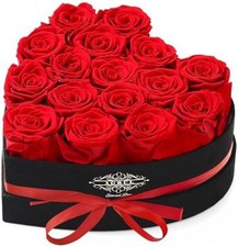Roses Gifts for Her,Forever Preserved Flowers Roses in a Heart Shape Box,Anni...