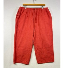 Jessica Simpson Gauze Drawstring Cropped Pants Women's Size XXL