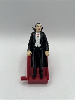 Vintage Burger King Kids Club 1997 Dracula in red Coffin plastic toy 4.75" long