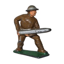 Manoil Toy Soldier M42 Cannon Loader Vintage Antique Dimestore Militaria