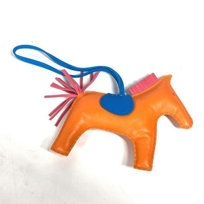 ✴︎早い者勝ちSALE✴︎HERMES ロデオチャームGM HERMES bag charm Rodeo GM key chain horse motif orange blue pink