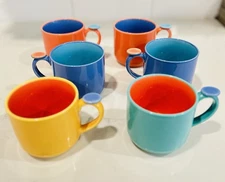 Lindt Stymeist Colorways Set Of 6 Thumbprint Mugs All Different Colors mint