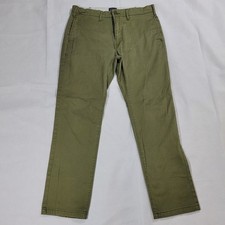 Levi's Pants 34x32 Green Men's Chino Cotton Button Zip Fly Casual Slim Straight