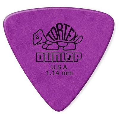 Used Dunlop 431P1.14 Tortex Triangle 6 Pack, 1.14mm, Purple