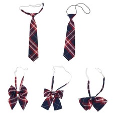British Style Lattice Neck Tie for Girl Formal Necktie Uniform Banquets Necktie