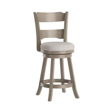 Arborwood Wood Counter Height Swivel Stool, Aged Greige