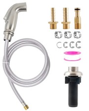 Universal Kitchen Sink Spray Head/Hose/Holder Set, Brushed Nickel